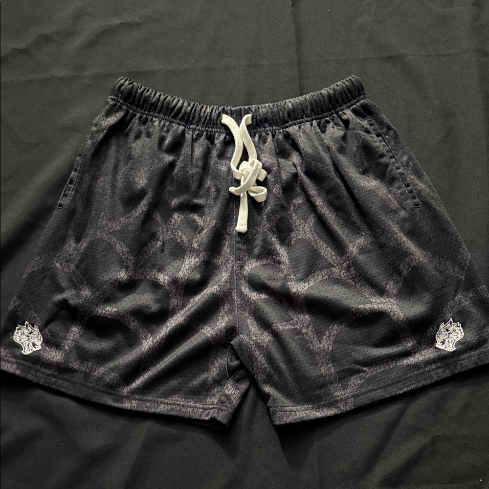 Darc Sport Charcoal spider web PatternedAthletic Shorts